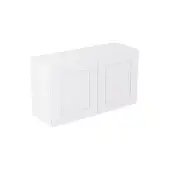 Kitchen Kit Flatpack Shaker Matt White 800 Double Extractor Wall Kitchen Cabinet - FKKH0575