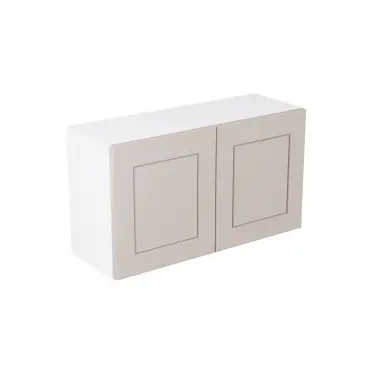 Click Here To Enlarge This Photo Of Kitchen Kit Flatpack Shaker Matt Light Grey 800 Double Extractor Wall Kitchen Cabinet - FKKH0775