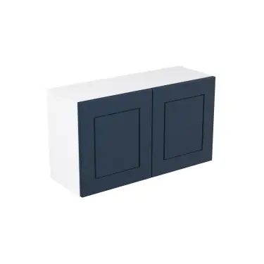 Click Here To Enlarge This Photo Of Kitchen Kit Flatpack Shaker Matt Indigo Blue 800 Double Extractor Wall Kitchen Cabinet - FKKH1375