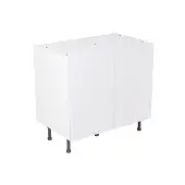 Kitchen Kit Flatpack Slab Gloss White 900 Base Kitchen Cabinet - FKKF0071
