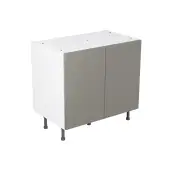 Kitchen Kit Flatpack Slab Matt Dust Grey 900 Base Kitchen Cabinet - FKKF0871