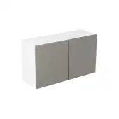 Kitchen Kit Flatpack Slab Gloss Dust Grey 800 Double Extractor Wall Kitchen Cabinet - FKKF0375