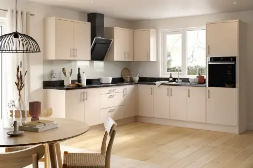Click Here To Enlarge This Photo Of Kitchen Kit Flatpack Slab Matt Cashmere 600 Single Extractor Wall Kitchen Cabinet - FKKF0674