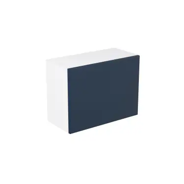 Click Here To Enlarge This Photo Of Kitchen Kit Flatpack Slab Matt Indigo Blue 600 Single Extractor Wall Kitchen Cabinet - FKKF1374