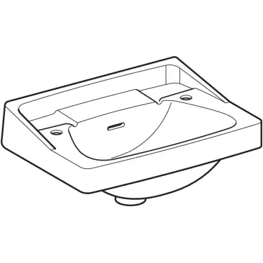 Click Here To Enlarge This Photo Of Twyford Classic Low Level Washbasin 2 Tap Holes with Visible Overflow White (CC4212WH)