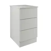 Classic / Shaker Light Grey 3-Drawer Single Chest - BEDGS1615C