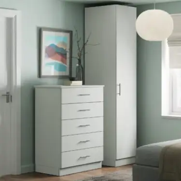 Click Here To Enlarge This Photo Of Slab Light Grey 3-Drawer Single Chest (slab) - BEDGM1215C