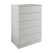 Classic / Shaker Light Grey 5-Drawer Tallboy Chest - BEDGS1613C