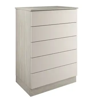 Click Here To Enlarge This Photo Of Classic / Shaker Taupe Grey  5-Drawer Tallboy Chest - BEDUS2113C
