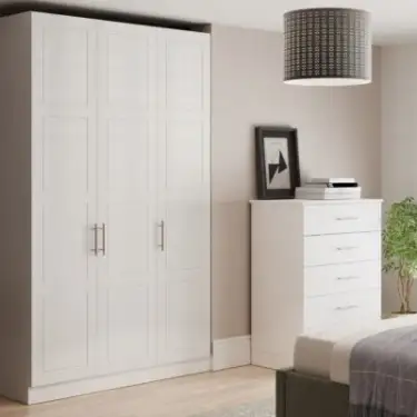 Click Here To Enlarge This Photo Of Classic / Shaker White 2-Drawer Bedside Chest - BEDWS1516C