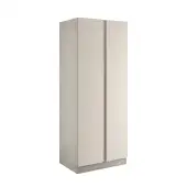 J-Pull Handleless Cashmere Double Wardrobe with Single Rail & Internal Drawers - BEDUJ0610D