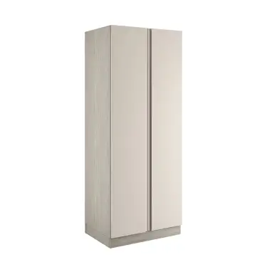 Click Here To Enlarge This Photo Of J-Pull Handleless Cashmere Double Wardrobe with Single Rail & Shelves - BEDUJ0611D