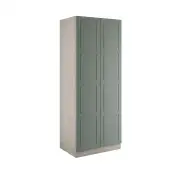 Shaker Sage Green Double Wardrobe with Single Rail & Internal Drawers - BEDUP1110D