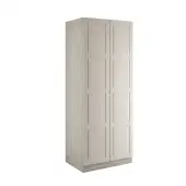 Shaker Taupe Grey Double Wardrobe with Single Rail & Internal Drawers - BEDUP2110D