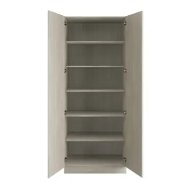 Click Here To Enlarge This Photo Of Slab Urban Oak Double Wardrobe with Shelves - BEDUM1407D