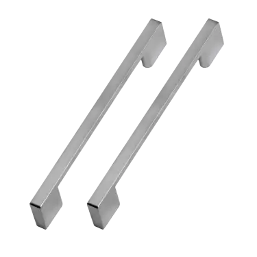 Click Here To Enlarge This Photo Of Stainless Steel Slim Square D Handle (Pack of 2) - BEDHSSDH1