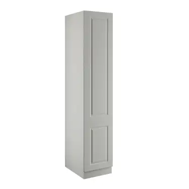 Click Here To Enlarge This Photo Of Classic Square Panel Light Grey Single Wardrobe with Single Rail - BEDGH1602S