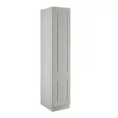 Classic Square Panel Light Grey Single Wardrobe with Single Rail - BEDGH1602S