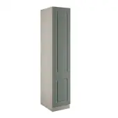 Classic Square Panel Sage Green Single Wardrobe with Single Rail - BEDUH1102S