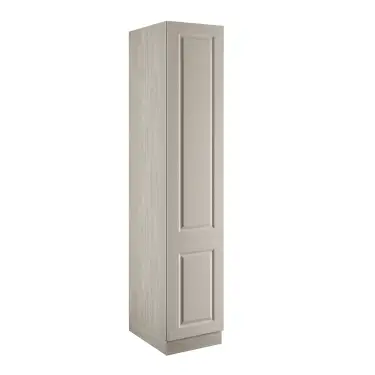 Click Here To Enlarge This Photo Of Classic Square Panel Taupe Grey Single Wardrobe with Single Rail - BEDUH2102S