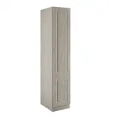 Classic Square Panel Urban Oak Single Wardrobe with Single Rail - BEDUH2202S