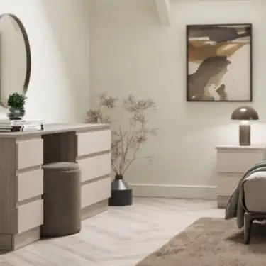 Click Here To Enlarge This Photo Of J-Pull Handleless Cashmere Single Wardrobe with Double Rail - BEDUJ0603S