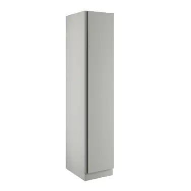 Click Here To Enlarge This Photo Of J-Pull Handleless Light Grey Single Wardrobe with Single Rail - BEDGJ0702S
