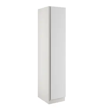 Click Here To Enlarge This Photo Of J-Pull Handleless White Single Wardrobe with Single Rail - BEDWJ0502S