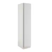 J-Pull Handleless White Single Wardrobe with Single Rail - BEDWJ0502S