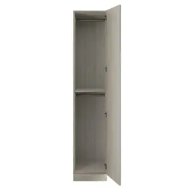 Click Here To Enlarge This Photo Of Shaker Sage Green Single Wardrobe with Double Rail - BEDUP1103S