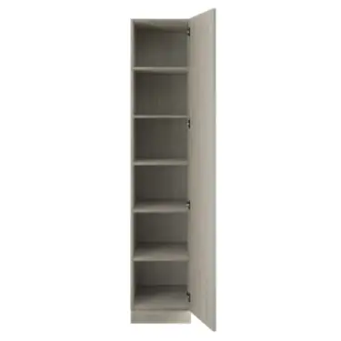 Click Here To Enlarge This Photo Of Shaker Sage Green Single Wardrobe with Shelves - BEDUP1101S