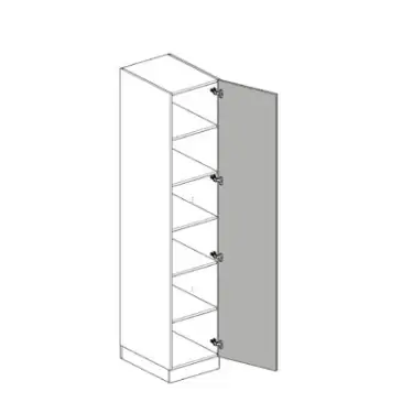 Click Here To Enlarge This Photo Of Shaker Sage Green Single Wardrobe with Shelves - BEDUP1101S