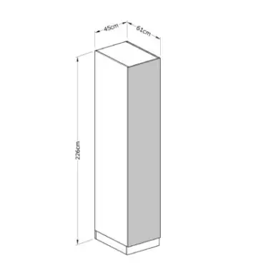Click Here To Enlarge This Photo Of Shaker Sage Green Single Wardrobe with Shelves - BEDUP1101S
