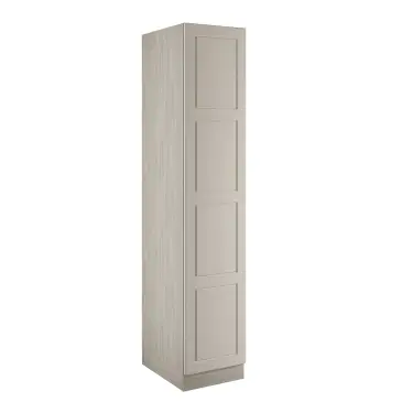 Click Here To Enlarge This Photo Of Shaker Taupe Grey Single Wardrobe with Single Rail - BEDUP2102S