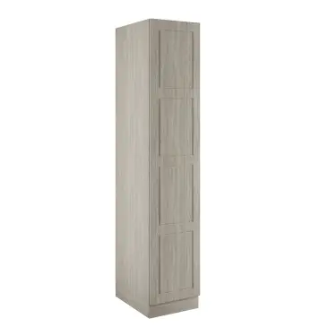Click Here To Enlarge This Photo Of Shaker Urban Oak Single Wardrobe with Shelves - BEDUP2201S