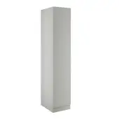 Slab Light Grey Single Wardrobe with Shelves - BEDGM1201S