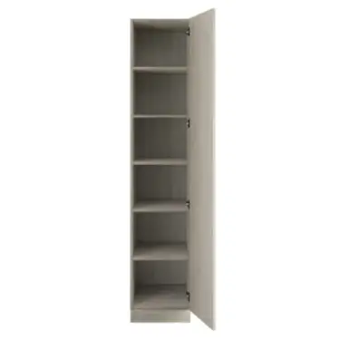Click Here To Enlarge This Photo Of Slab Urban Oak Single Wardrobe with Shelves - BEDUM1401S