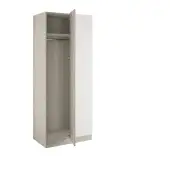 Classic Square Panel Taupe Grey Blind Corner Wardrobe - BEDUH2112B