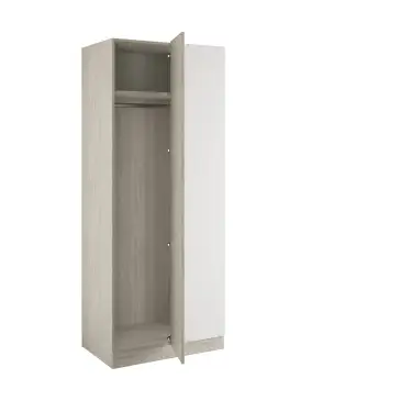 Click Here To Enlarge This Photo Of Classic Square Panel Urban Oak Blind Corner Wardrobe - BEDUH2212B