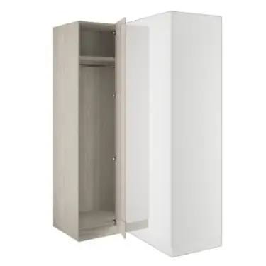 Click Here To Enlarge This Photo Of J-Pull Handleless Cashmere Blind Corner Wardrobe - BEDUJ0612B