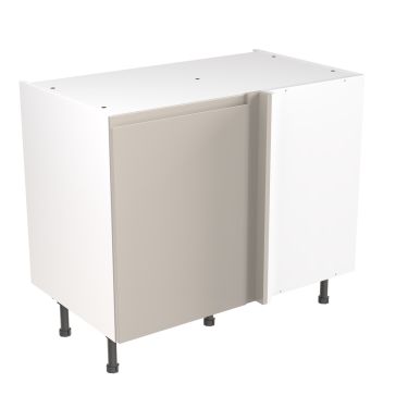 Click Here To Enlarge This Photo Of Kitchen Kit Flatpack J Pull Ultra Matt Light Grey 1000 Base Unit Blind Corner - FKKJ0709
