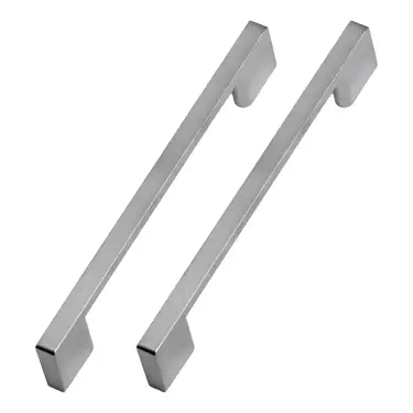Click Here To Enlarge This Photo Of Stainless Steel Slim Square D Handle (Pack of 2)