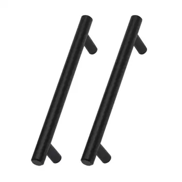 Click Here To Enlarge This Photo Of Matt Black T-Bar Handle (Pack of 2)