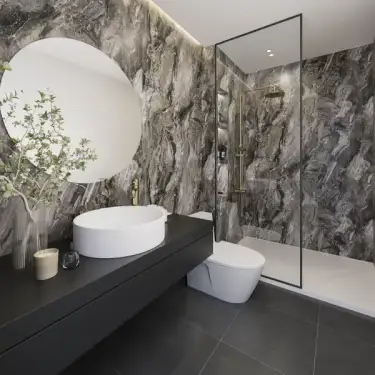 Click Here To Enlarge This Photo Of Perform Panel Toffee Marble Plywood Nu-Lock 7256