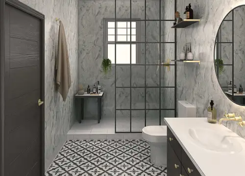 Click Here To Enlarge This Photo Of Perform Panel Stratus Marble Plywood Nu-Lock 2919