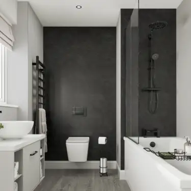 Click Here To Enlarge This Photo Of Multipanel 2400 X 1200MM Riven Slate Classic Unlipped Wall Panel 2400 MP2859SHR