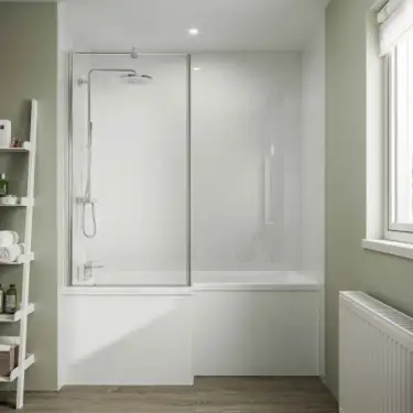 Click Here To Enlarge This Photo Of Multipanel 2400 X 598MM Classic White Snow Hydrolock T&G Wall Panel MP3308STDHLTG17