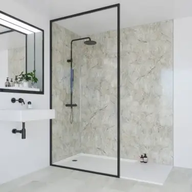 Click Here To Enlarge This Photo Of Multipanel 2400 X 598MM Antique Marble Classic Hydrolock T&G MP701STDHLTG17