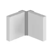 Multipanel Black Wall Panel Profile For Ply Core Internal Corner Profile Type A MPIAMB