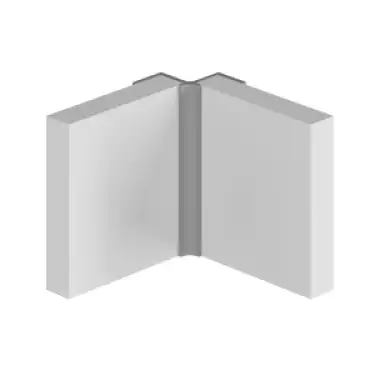 Click Here To Enlarge This Photo Of Multipanel Satin Silver Wall Panel Profile For Ply Core Internal Corner Profile Type A MPIASA